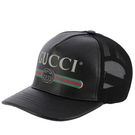 gucci black hat mens|Gucci fitted hat.